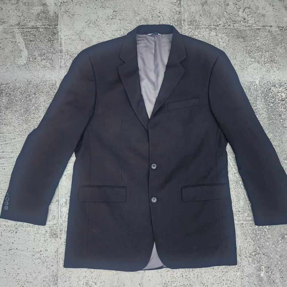 Croft & Barrow Men Blazer Black Classic Fit Sport Coat 2 Button Jacket Size 42L